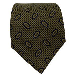 KITON NAPOLI Brown Geometric Silk Tie Made In Italy 60"-4" EX COND